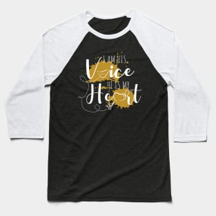 'I Am His Voice, He Is My Heart' Autism Awareness Shirt Baseball T-Shirt